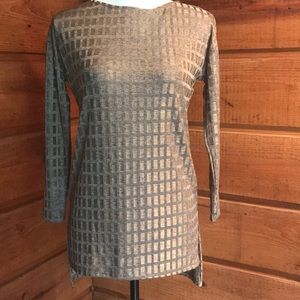 Zara semi sheer metallic top Size S